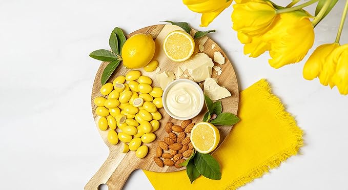 Sconza Lemoncello Lemon Cream &amp White Chocolate Almonds | Inspired by Italy's Lemon Groves | Made in the USA | Pack of 3 (5 Ounce Each)