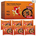 Healspot High Protein Spicy Buldak Noodles Dry Tossed Ramen 30g Plant-Based Protein Low Fat Low Carb Non GMO Keto Friendly &amp Plant Based (6 packs)