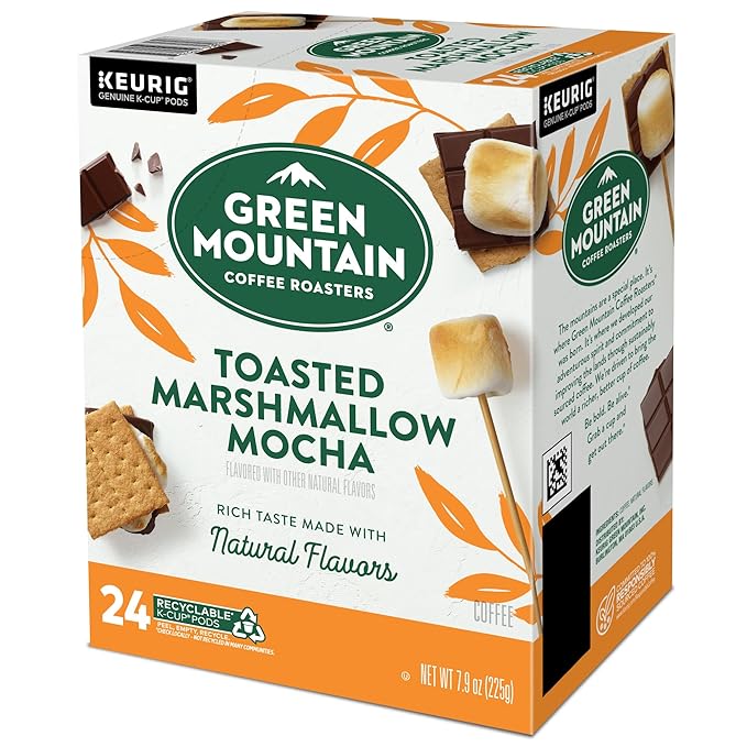 Green Mountain Coffee Roasters Toasted Marshmallow Mocha Keurig Single-Serve K-Cup Pods Light Roast Coffee 96 Count (4 Packs of 24)