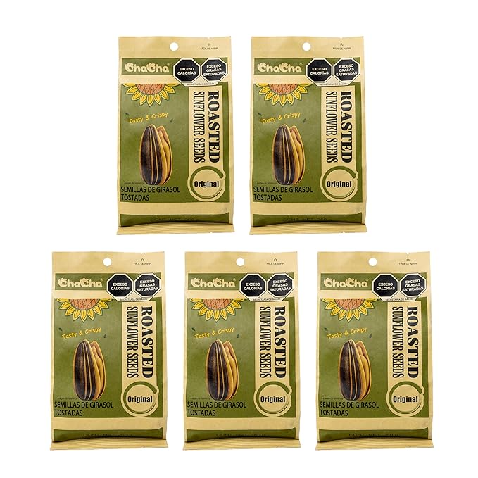 Cha Cha Sunflower Seeds (Roasted) 250g 100% Natural Flavor (16 Bags)