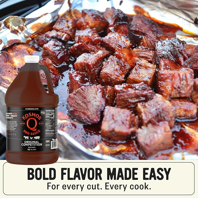 Kosmos Q Original Competition BBQ Sauce Sweet and Smoky Barbecue Sauce for Ribs Pulled Pork Brisket Chicken &amp More Award-Winning Competition Recipe with Brown Sugar Ketchup &amp Worcestersh