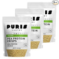PURIS Organic Pea Protein Crisps Certified Organic Pea Protein Isolate Keto Protein Crunch Made 100% in The USA Non-GMO Gluten Free No Sugar No Soy 18g Protein 7g Carbs Unflavored (1 lb (3-P