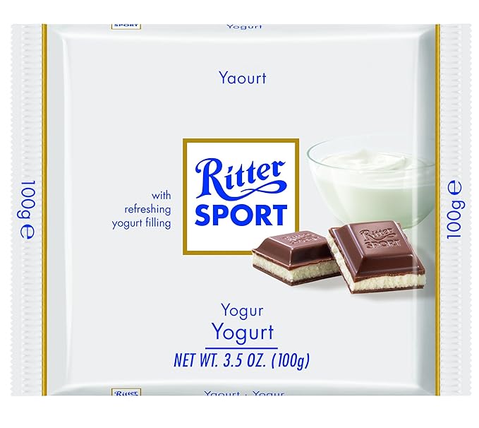 Ritter Sport Milk Chocolate with Yogurt Filling 3.5-Ounce Bars (Pack of 12)