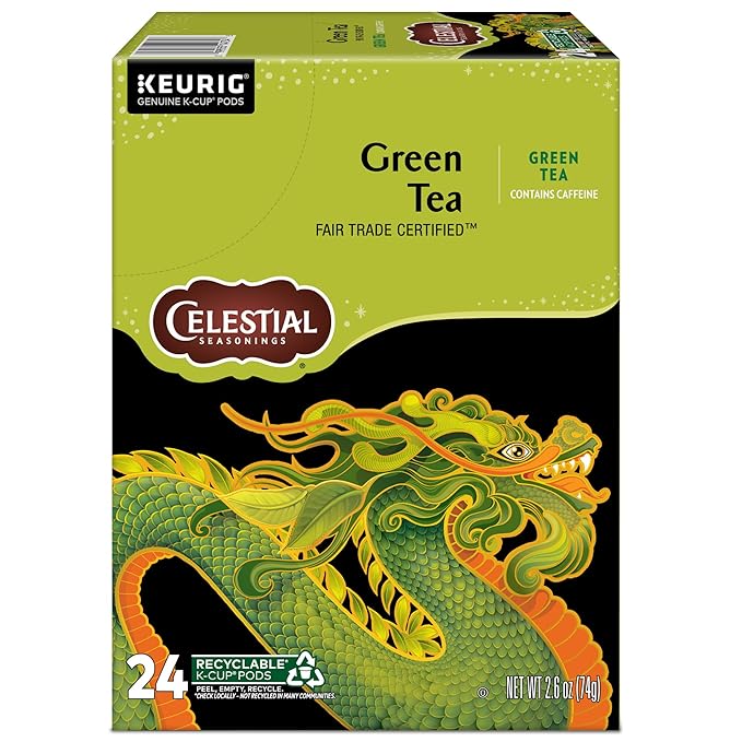 Celestial Seasonings Green Tea Single-Serve Keurig K-Cup Pods 96 Count