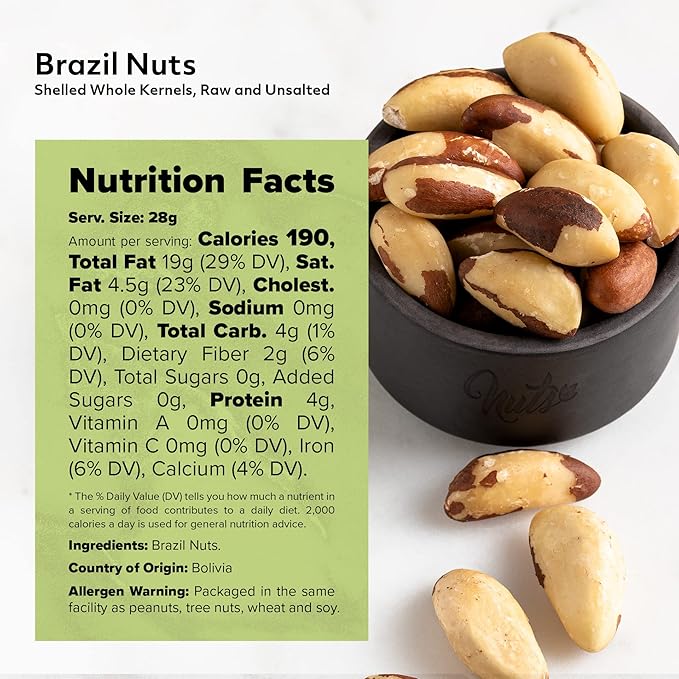 NUTS U.S. – Brazil Nuts | Shelled Whole Kernels | Raw and Unsalted | Non-GMO and Steam Pasteurized | Packed In Resealable Bags!!! (4 LBS)