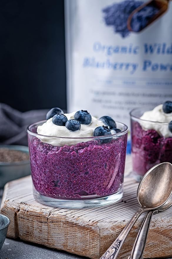 Ancient Choice - Wild Blueberry Powder (4 ounces) | USDA Organic | Freeze Dried | Non-GMO | Sourced From Pristine Countryside | Vegan Superfood | Vegetarian | Smoothie | Baking | Fiber | Prebiotic