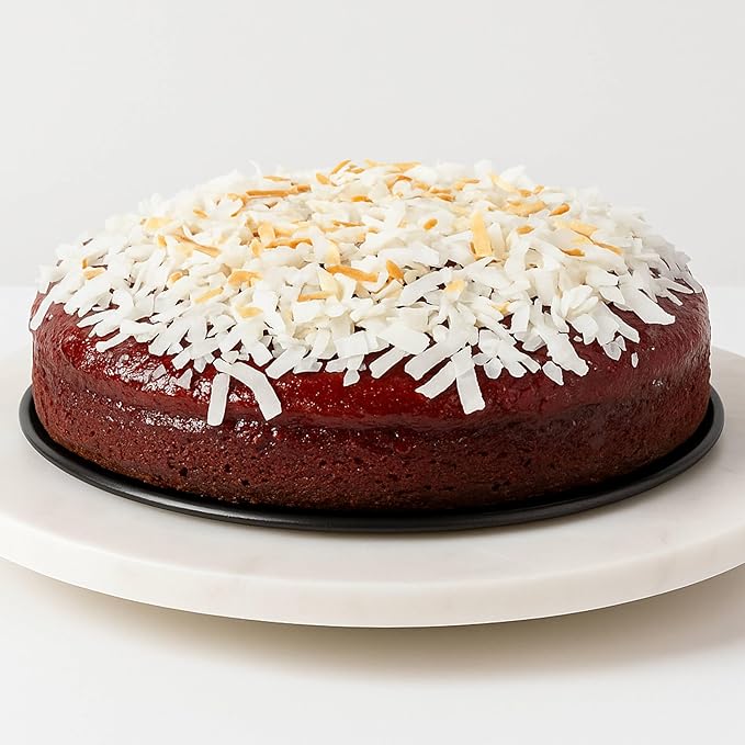 ANDY ANAND CHOCOLATIER Luxurious Sugar-Free 9 Raspberry Chocolate Truffle Coconut Cake Handcrafted for Creamy Perfection Ideal Gift - 2.8 lbs