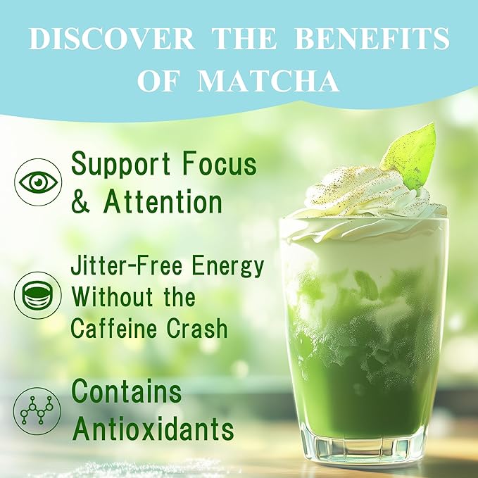 RICHA MATCHA – Organic Latte Grade Japanese Matcha Powder – Uji Matcha Green Tea from Kyoto Japan – First Harvest – Perfect for Matcha Latte Iced Drinks Smoothies &amp Baking – Smooth &amp Vibran