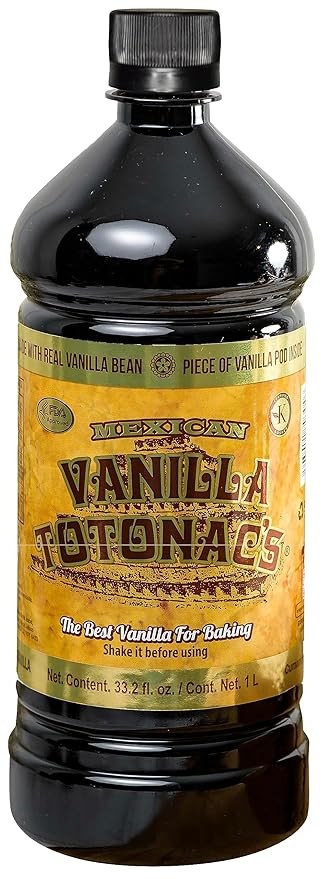 Mexican Vanilla Totonac’s Bottle - Pure Imported Vanilla Extract (Dark: 1 Liter / 33.2 Fl Oz (Pack of 1))