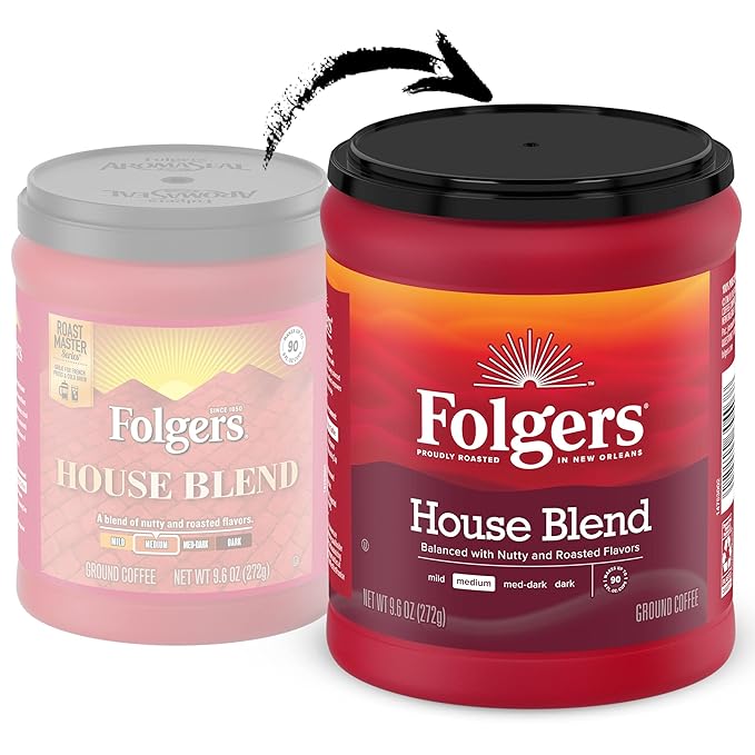 Folgers House Blend Ground Coffee Medium Roast 9.6 Ounce (Pack of 3)