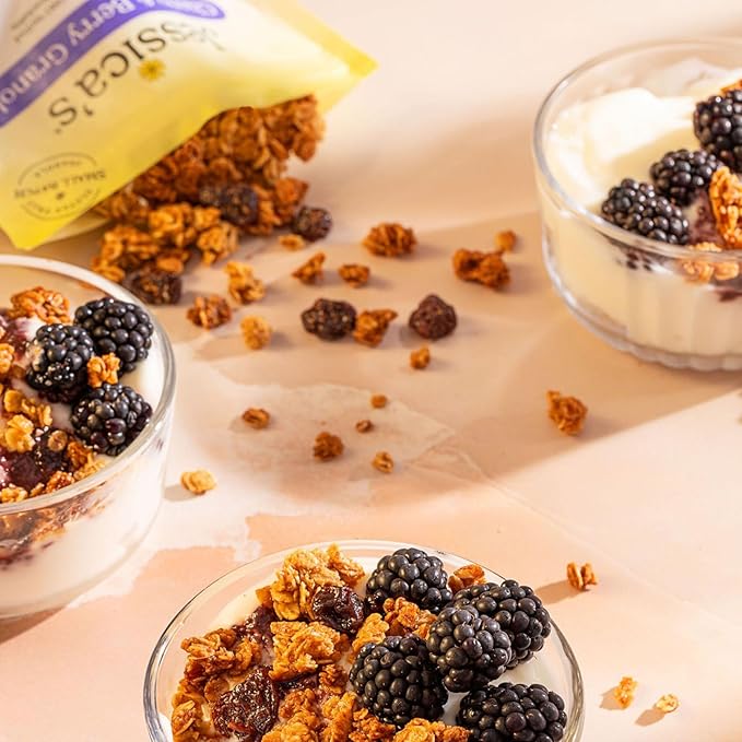 Jessica’s Cherry &amp Berry Granola - Handmade Non-GMO Gluten-Free Whole Grain 11oz (3 Pack)