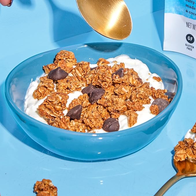 Purely Elizabeth Vanilla Chocolate Chip Granola Made with Organic Oats and Ancient Grains Gluten-Free Non-GMO (3 Ct 12oz Bags)