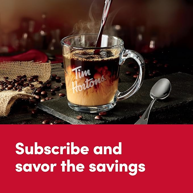 Tim Hortons Original Blend Medium Roast Coffee Single-Serve K-Cup Pods Compatible with Keurig Brewers 100ct K-Cups