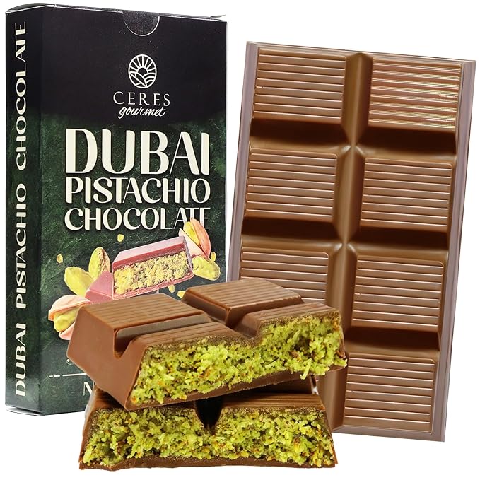 Dubai Chocolate Bar Pistachio Chocolate Knafeh Bar (7 Oz Pistachio)