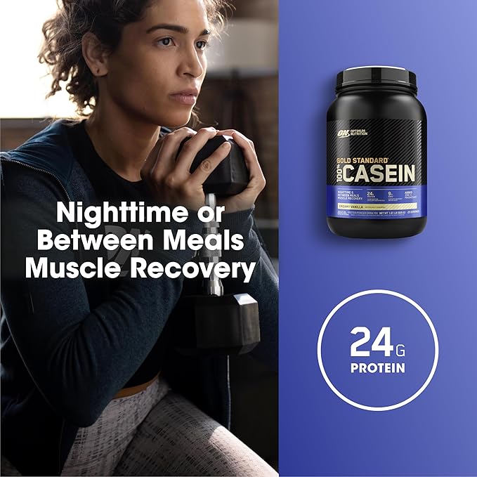 Optimum Nutrition Gold Standard 100% Micellar Casein Protein Powder Slow Digesting Helps Keep You Full Overnight Muscle Recovery Creamy Vanilla 1.81 Pound (Packaging May Vary)