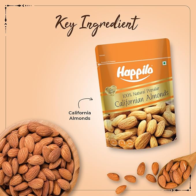 Natural Jumbo Almonds from California by Happilo