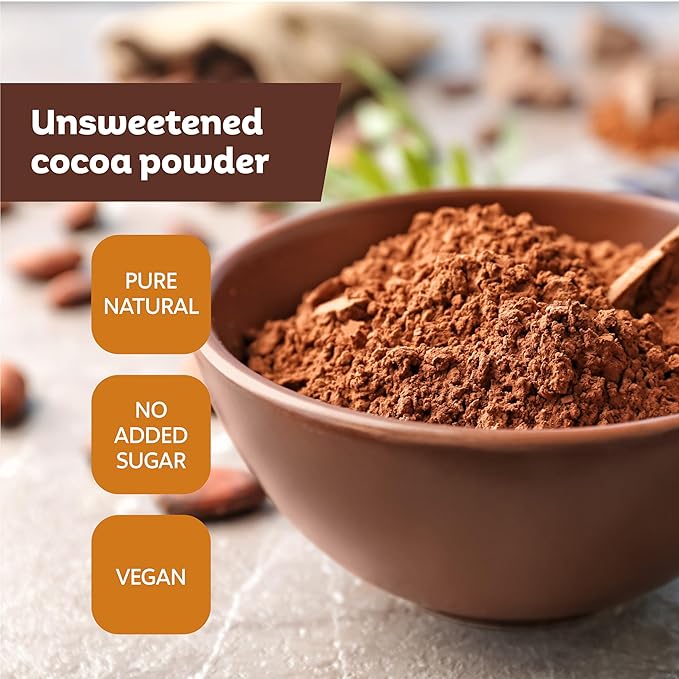 Roots Circle Unsweetened Cocoa Powder | Rich Dark Chocolate Flavor Perfect for Baking Smoothies and Hot Cocoa | Premium Quality Easy Mixing Gluten-Free Kosher | Bulk 2 Pack of 14oz