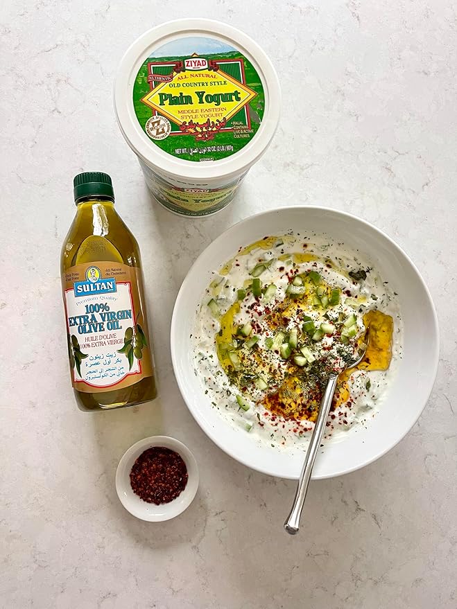 Sultan Premium Extra Virgin Olive Oil – First Cold-Pressed Rich Fruity Flavor – Cholesterol-Free Culinary &amp Skincare EVOO – Ideal for Salads Sautéeing Dips – Imported from Turkey – 128 FL. OZ