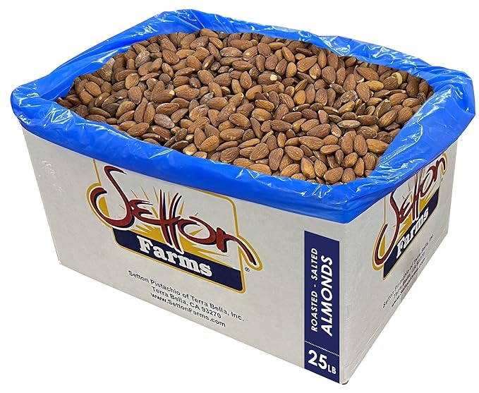 Almonds Roasted Salted 25 Lbs. Bulk Case Kosher