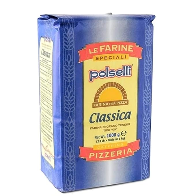 POLSELLI Classica Type 00 Double Zero Flour All Natural for Pizza Bread Pasta and Baking 1 kg (2.2 lbs)