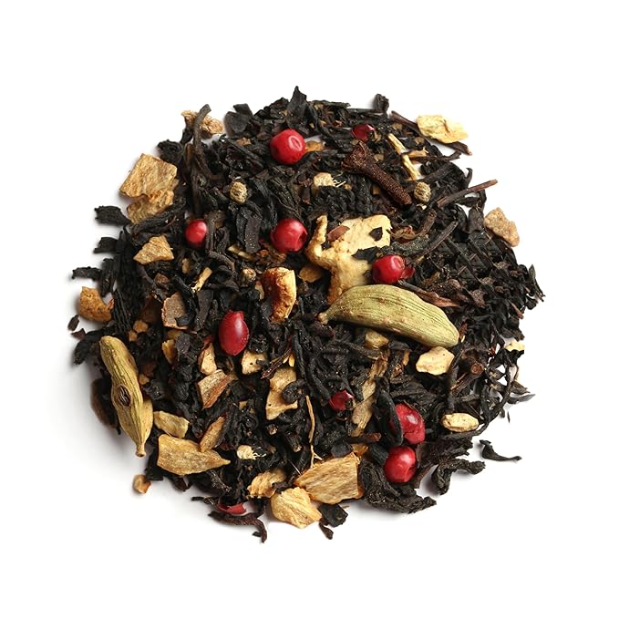 Palais des Thés Chai Tea - Organic Imperial Chai Blend with Cardamon &amp Pink Pepper - Premium Black Loose Leaf Tea Serves 20-25 Cups - 3.5oz Tin