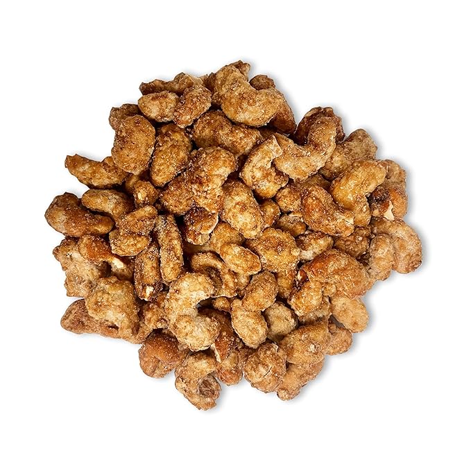 Cinnamon Toffee Cashews 2 Pound Resealable Bag | Kettle Cooked Flavored Nuts | Sweet &amp Crunchy Snack | Gourmet Fall &amp Holiday Treat | Perfect for Gifting Entertaining and Baking | Jaybee's