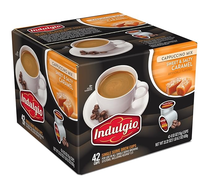 Indulgio Cappuccino Sweet and Salty Caramel 42 Count