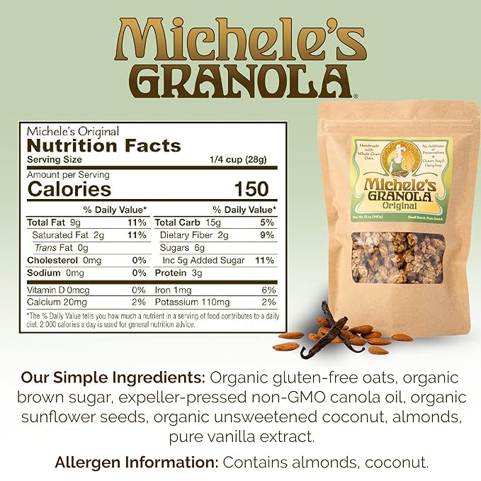 Michele's Granola Original Handmade Whole Grain Vegan Gluten-Free &amp Non-GMO 80oz Resealable Bulk Bag