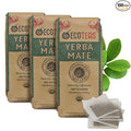 ECOTEAS PremiumOrganic Yerba Mate Tea Bags – Natural Energy &amp Detox Herbal Tea – Coffee Alternative - Kosher Non-GMO Gluten-Free - 100 Unsmoked Bulk Bags 8.8 oz (Pack of 3)