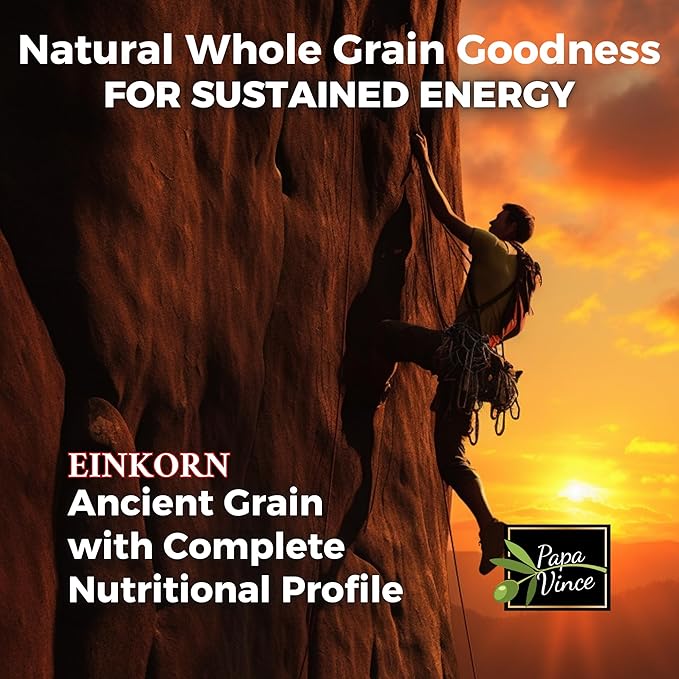 Organic Einkorn Flour – Made in Italy Organic Ancient Grain Non-Enriched Unbleached Unbromated High Fiber &amp Protein Ancient Whole Wheat Heirloom 2.2 LB