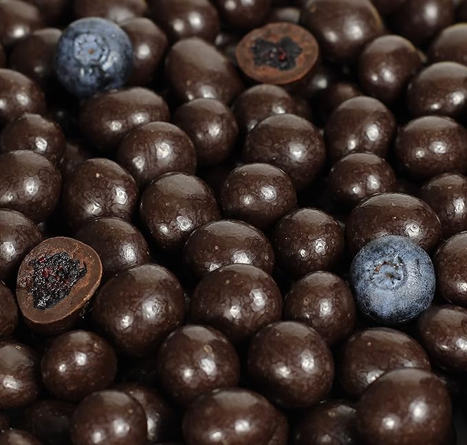Gourmet Dark Chocolate Blueberries by It’s Delish 3 LBS Bulk | Dark Chocolate Covered Fruit with Real Dried Blueberries | Kosher and Vegan Snack