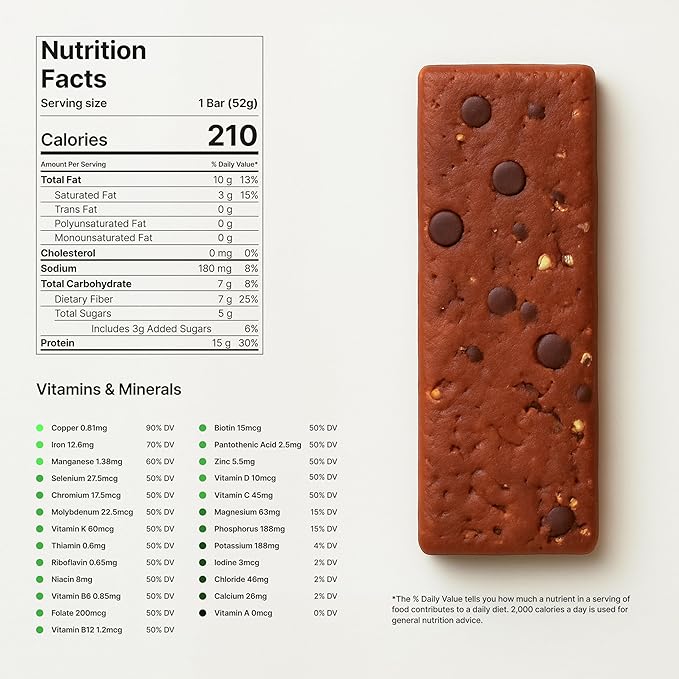 Novos Longevity Protein Bar | 15g Protein 20 Superfoods 5 Longevity Ingredients for Men &amp Women | Supports Skin Mind &amp Mood | Peanut Butter (12-Pack)