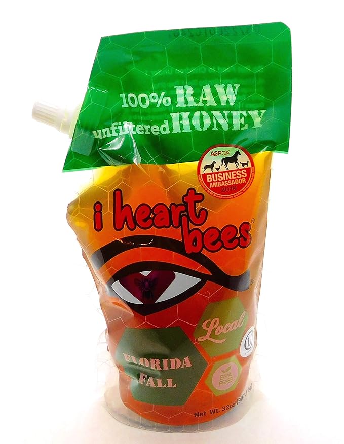 I HEART BEES - Fall Blend Honey - 32 Ounces - Raw and Unfiltered Honey Kosher Certified