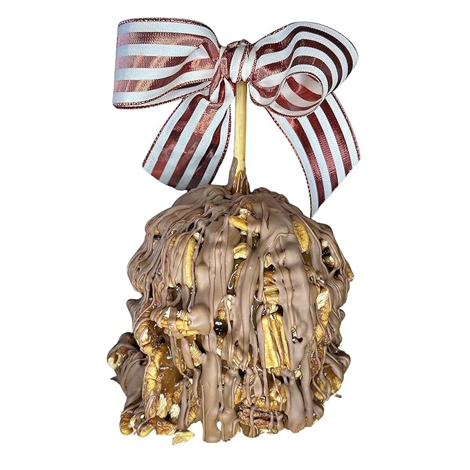 TV's Deli &amp Diner Gourmet Jumbo Caramel Apple | Caramel Toasted Pecans &amp Milk Chocolate | Handmade &amp Freshly Prepared (Pecan Milk Chocolate)