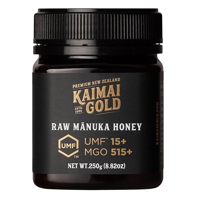 Kaimai Gold Raw Manuka Honey MGO 515+ New Zealand Honey Non-GMO Traceable from Hive to Hand Daily Wellness Support - 250g (8.8 Oz)