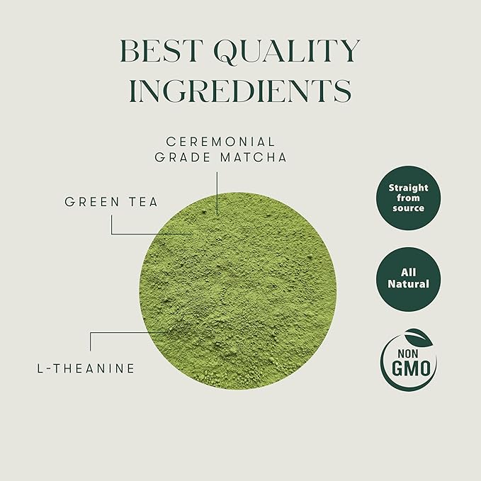 Luxmi Estates - Pure Matcha - Ceremonial Grade Matcha Powder - 50g | Organic Stone-Ground Matcha Tea Rich in Antioxidants | Authentic Zen Tea Experience