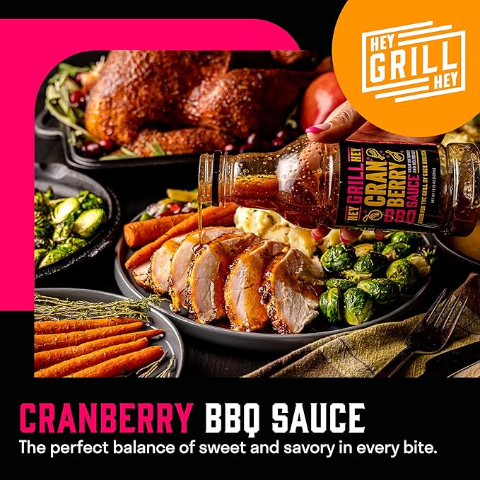 Hey Grill Hey | Turkey Brine Kit | | Includes Apple Spice Brine Smoked Turkey Rub and Cranberry BBQ Glaze| Smoked Turkey Brine &amp Seasoning Kit