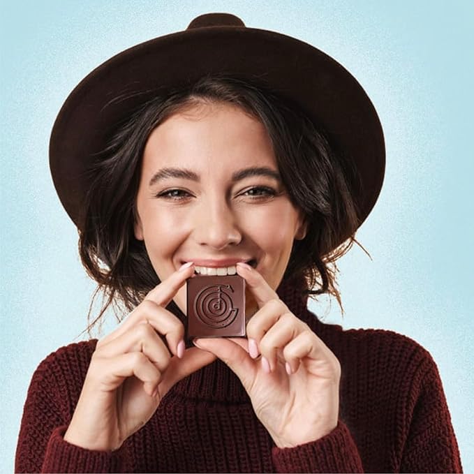 The Good Chocolate - Keto Milk Chocolate Style Squares 80% Less Sugar Lower Net Carb Snack Lower Calorie Creamy Chocolate Candy 24 Square Family Pack