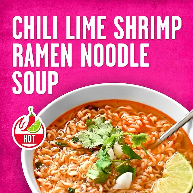Tapatío Ramen Noodle Soup Chili Lime Shrimp Flavored - Microwaveable Big Bowl 3.88 oz. (110g) 6-Pack