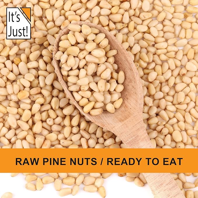 It's Just - Raw Pine Nuts (Pignolias) No PPO Ideal for Pesto Salads Roasting (10oz)