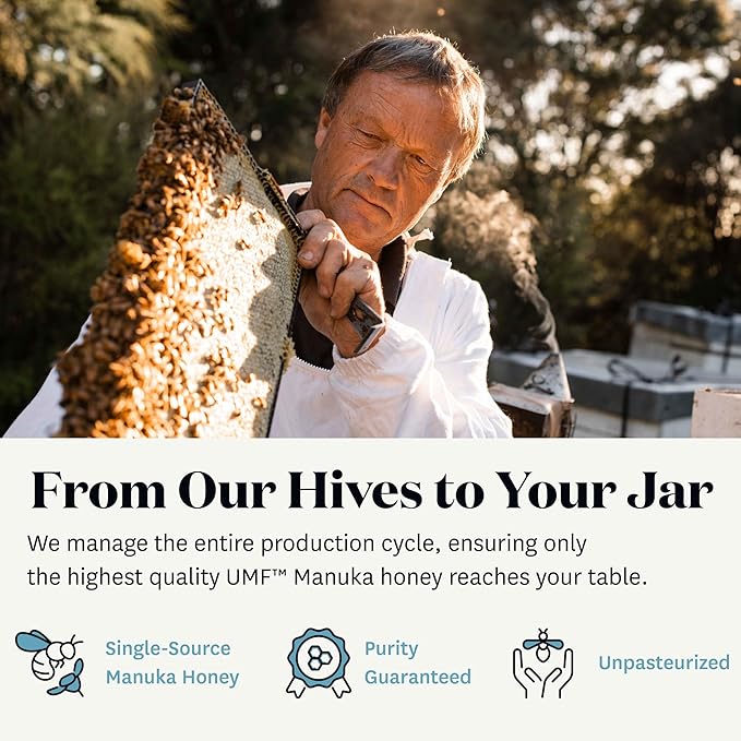 WildCape Manuka Honey Certified UMF 10+/MGO 263+ - 100% Pure Raw Unpasteurized Non-GMO Made in New Zealand - 35.2 oz (Pack of 1)