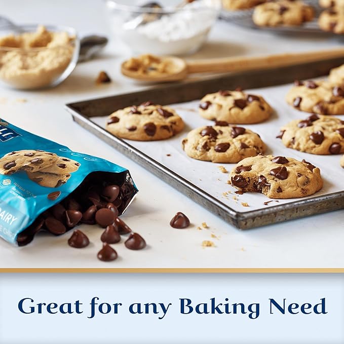 GHIRARDELLI Non-Dairy Dark Chocolate Chips for Baking Premium Baking Chips 10 OZ Bag (6 bags) (Pack of 6)