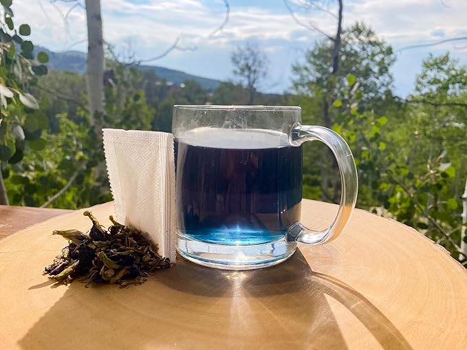 Jade Tea - Organic Polyphenol Tea - Peppermint Leaf Star Anise Clove &amp Butterfly Pea Flower - Antioxidant Rich for Inflammation Support - Poha Berry Flavor - 25 Count (Pack of 1) - Made In USA