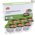 [KCHELIN] Microwaveable Korean Vegetable Fried Rice (Pack of 6) Korean Food Instant Quick &amp Delicious Shelf- Stable On-the-Go Meals 7.05 oz per Bowl