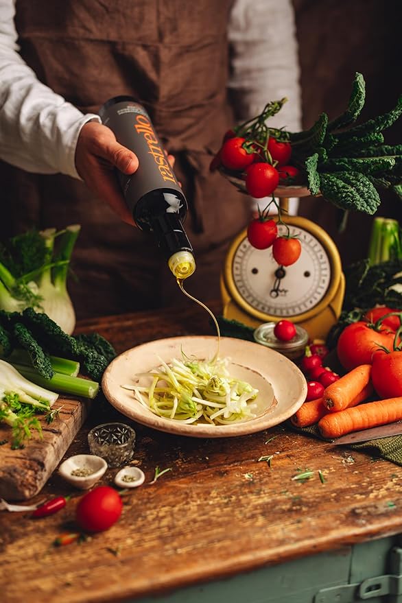 Rastrello Extra Virgin Olive Oil - 500ml Organic Cold-Pressed Hand-Harvested - Leccino &amp Moraiolo Blend from Umbria Italy