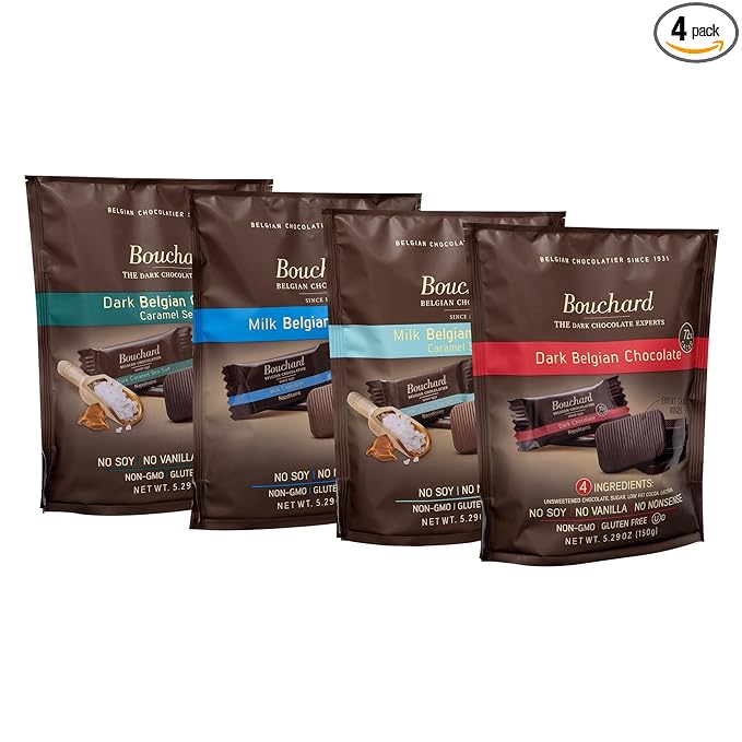 Bouchard Chocolate Mini Bags (4 Pack Variety)