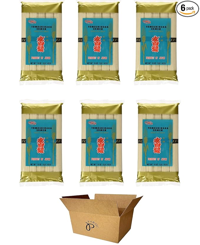 JFC International Tomoshiraga Somen Noodles 16Oz Each (Pack of 6)