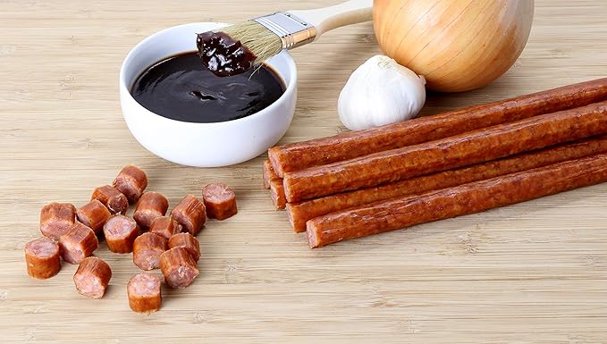 Wenzel’s Farm Zesty Honey BBQ Sticks │Supports Active Lifestyles│ Flavorful Naturally Smoked │ High Protein Low Carb │ No MSG Fillers Binders Artificial Colors │ Gluten Free | 32 sticks (16 packs