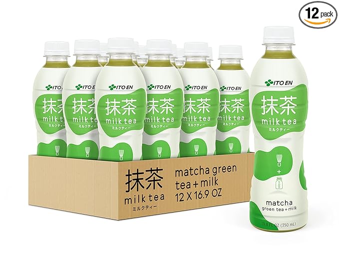 Ito En Matcha Milk Tea Sweetened 11.8 Ounce (Pack of 12)