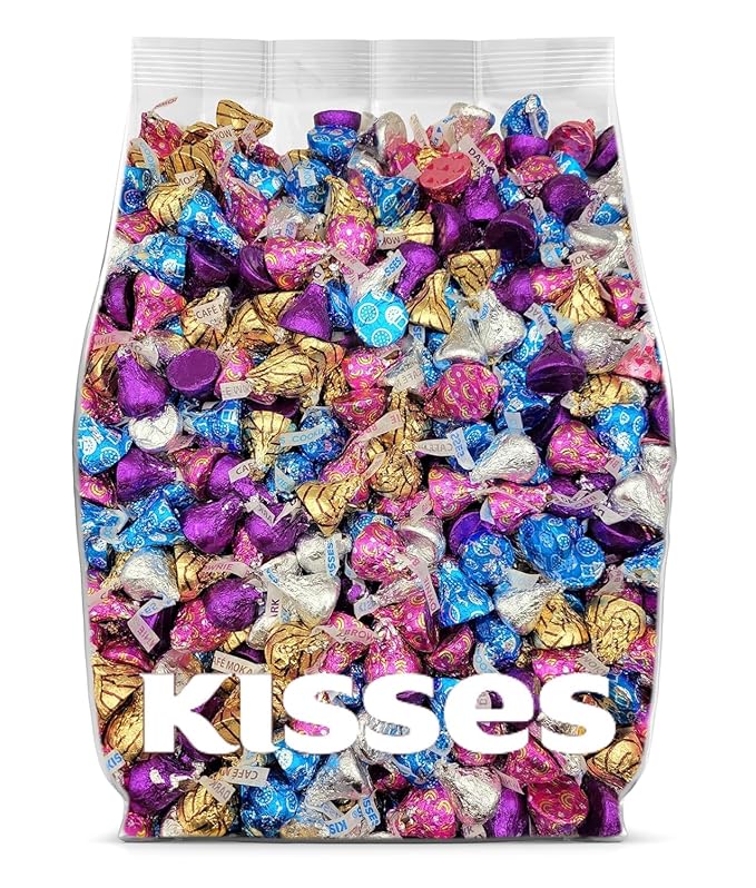 Assorted Kisses Candy Bulk Pack - 5lb Mixed Kisses Individually Wrapped Chocolate Candy Variety Pack - Bulk Chocolate Candy for Gift Bags Party Favors Candy Bowls Snacking and Sharing - 5 Pounds